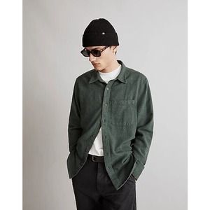 Madwell Shirt Mens S Green Sunday Flannel Perfect Long Sleeve Button Chore NB428